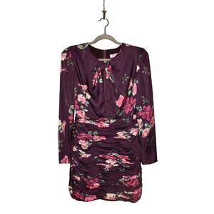 IEENA FOR MAC DUGGAL $378 Floral Printed Mini Sheath Dress Small *Flawed*